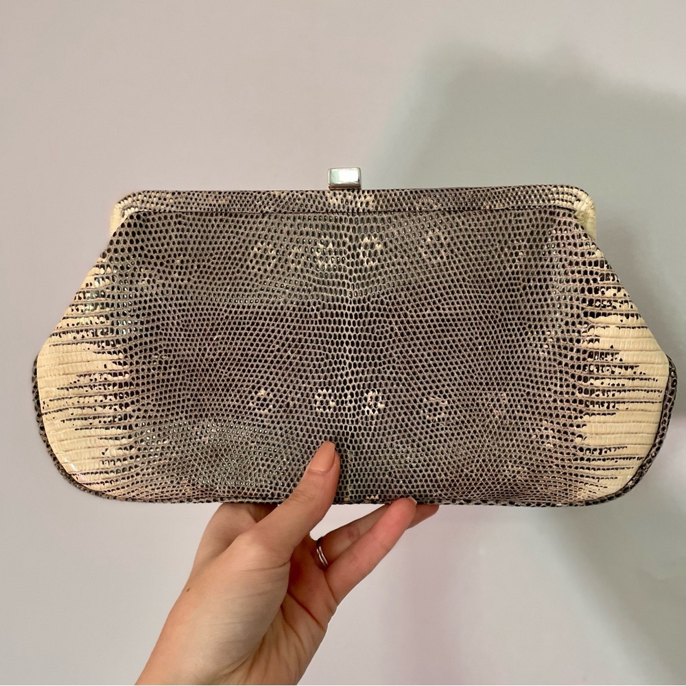 Lambertson Truex Genuine Lizard Skin Clutch